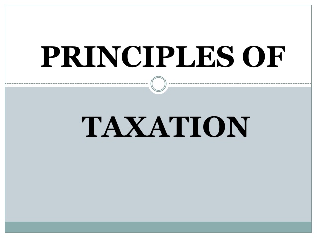 Principles Of Taxation