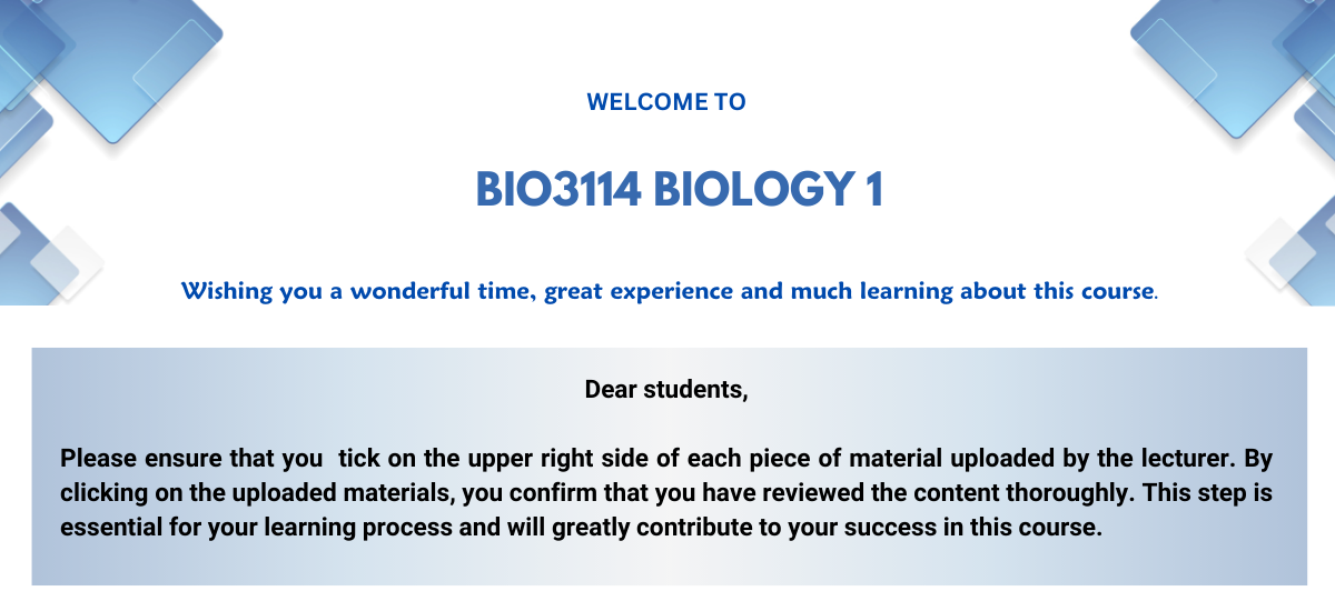 BIOLOGY 1