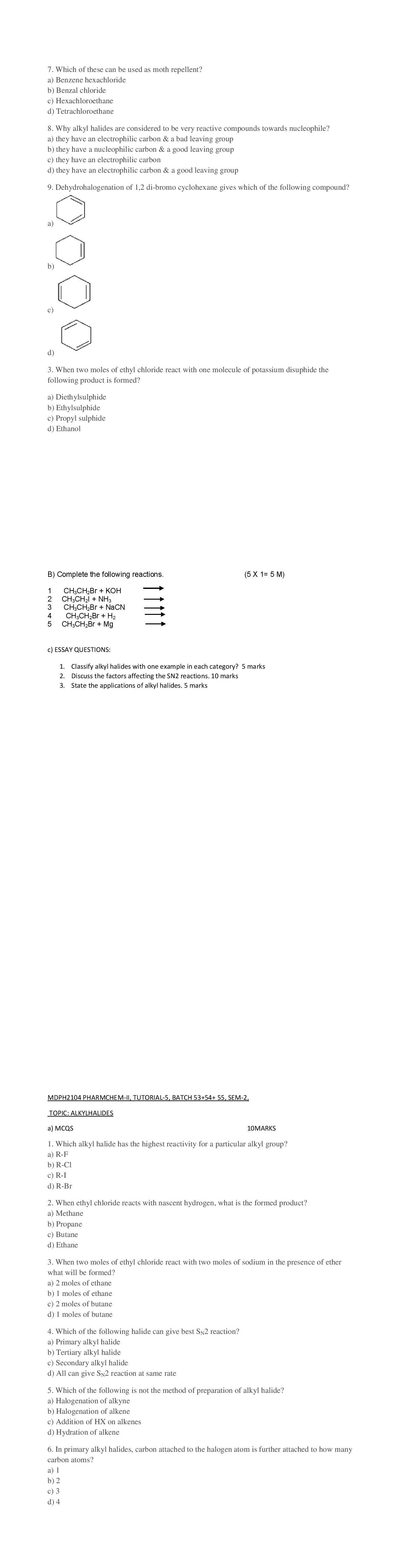 Pharmaceutical Chemistry II