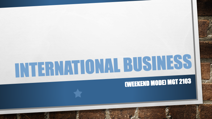 International Business